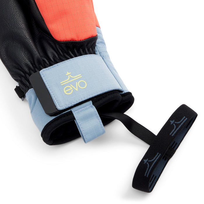 evo Silver Fir Mittens Coral/Denim