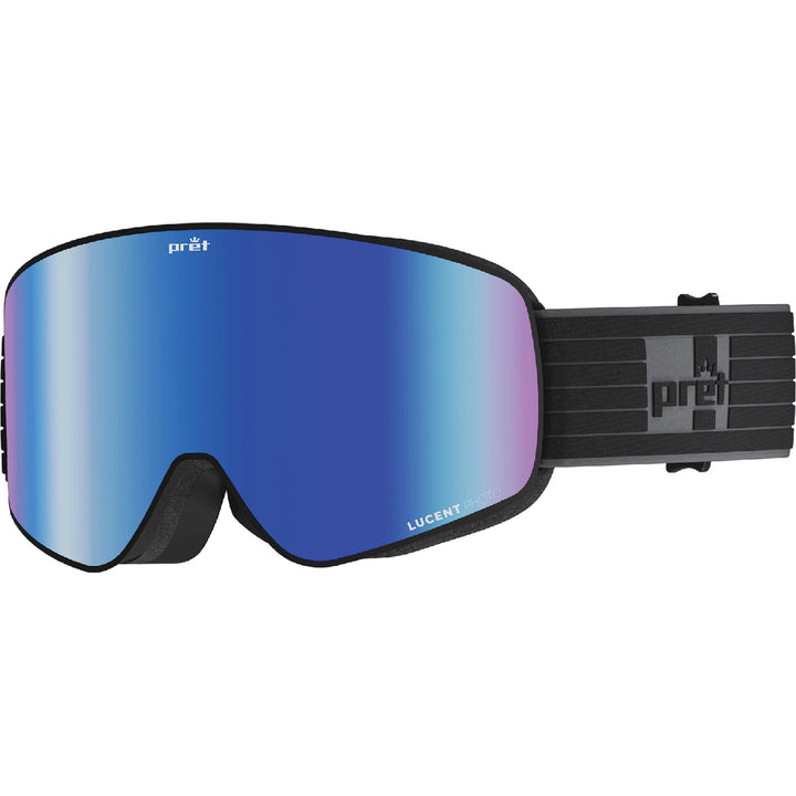 Pret Effect Goggles Black Pin Stripe/Lucent Photochromic Blue + Lucent Storm