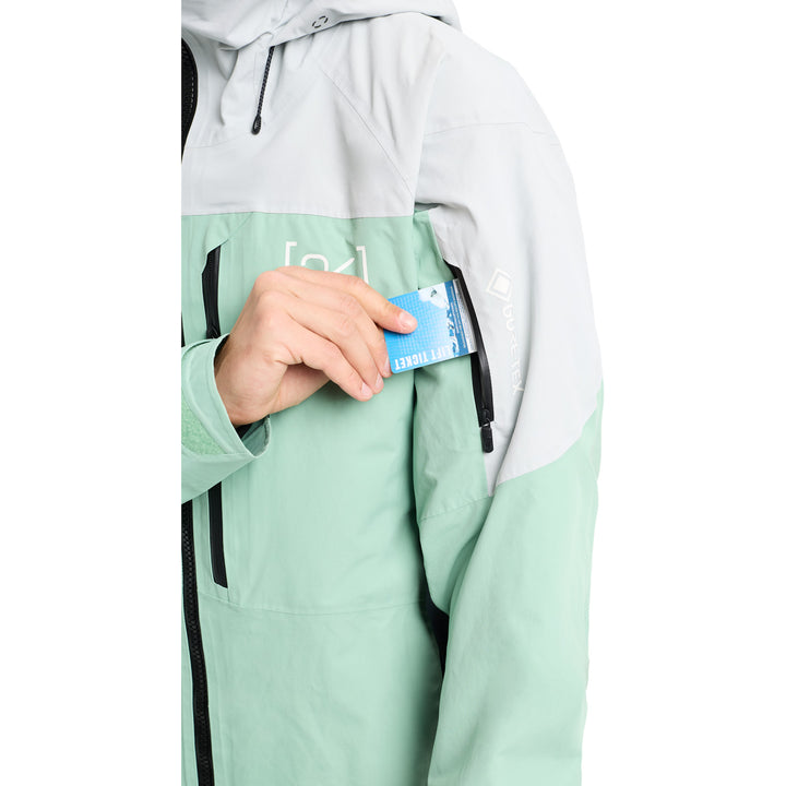 Burton AK Swash GORE-TEX 2L Jacket - Men's Gray Cloud/Soft Sage/True Black