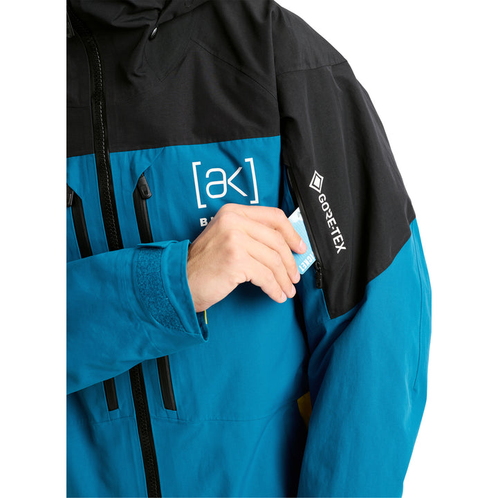 Burton AK Swash GORE-TEX 2L Jacket - Men's True Black/Blue Teal/Atomic Yellow