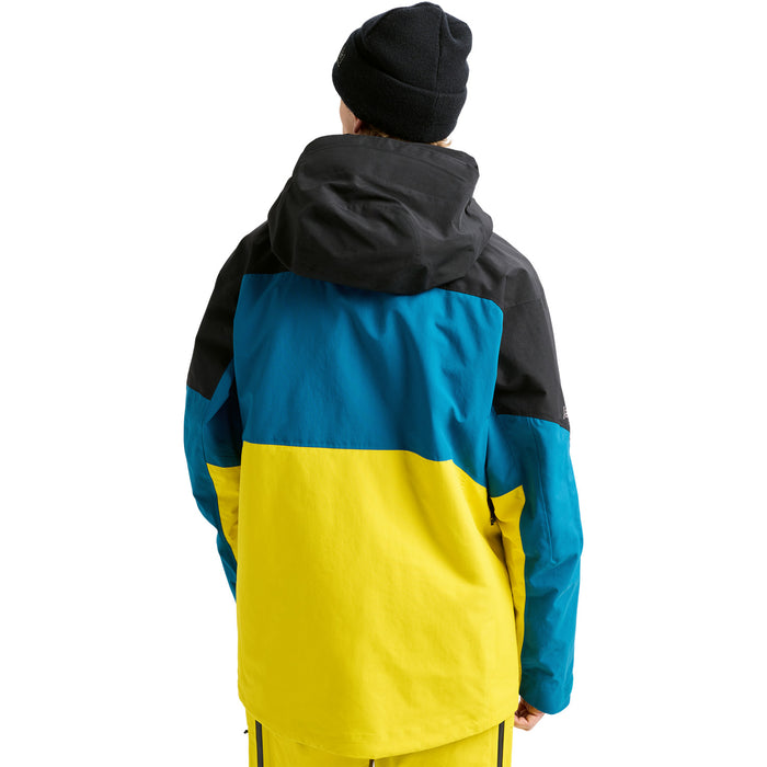 Burton AK Swash GORE-TEX 2L Jacket - Men's True Black/Blue Teal/Atomic Yellow