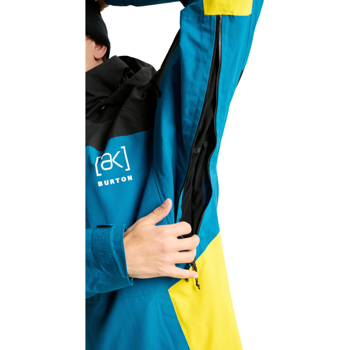 Burton AK Swash GORE-TEX 2L Jacket - Men's True Black/Blue Teal/Atomic Yellow