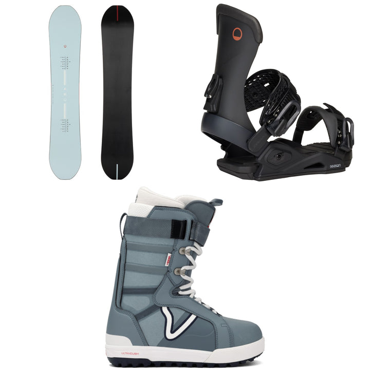 Season Kin Snowboard + Meld Snowboard Bindings + Vans Hi-Standard Pro Snowboard Boots - Women's 2026