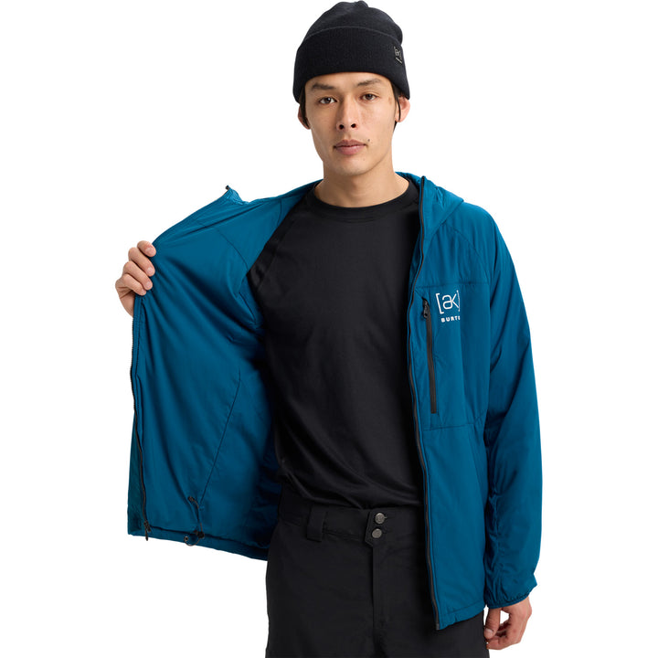 Burton AK Helium Stretch Hooded Jacket - Men's Blue Teal