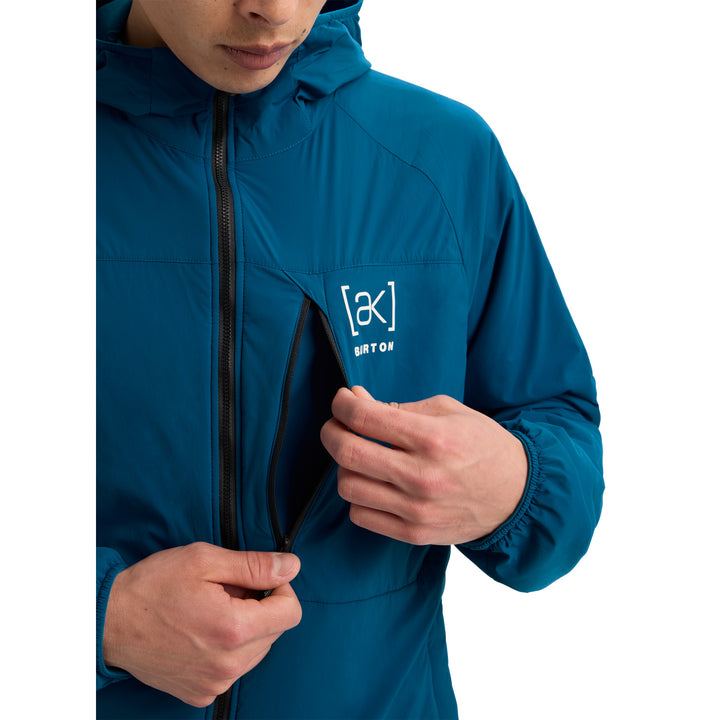 Burton AK Helium Stretch Hooded Jacket - Men's Blue Teal