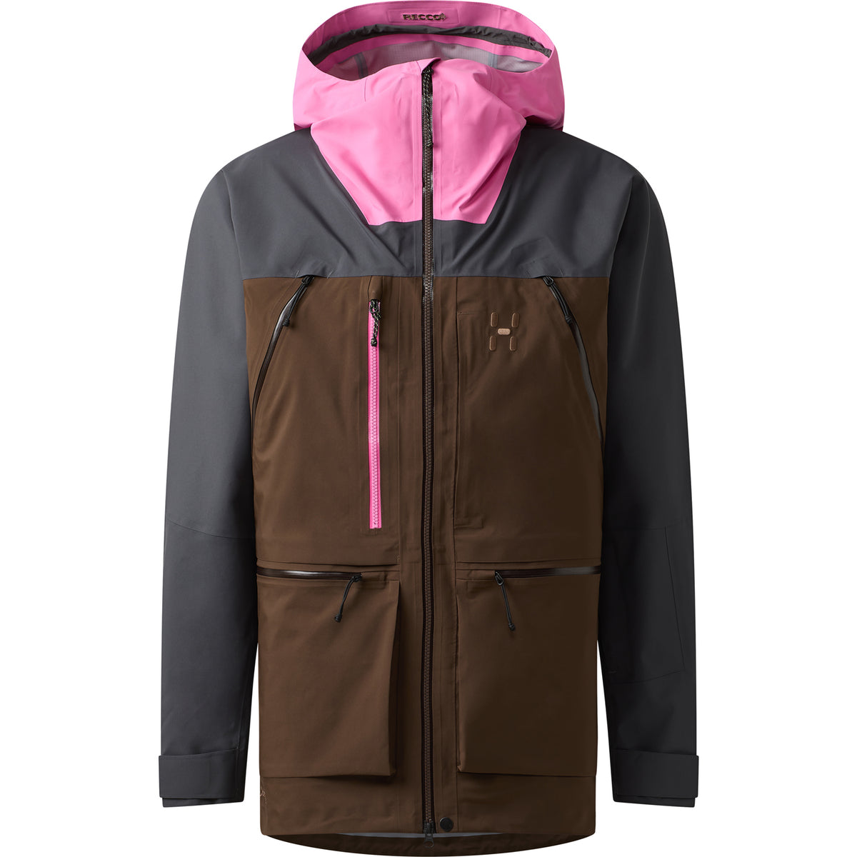 Haglöfs Vassi GORE-TEX Pro II Jacket - Men's Lantana Pink/Woodland Brown