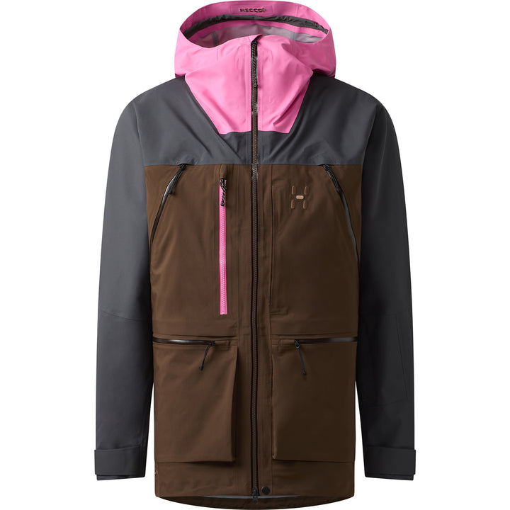 Haglöfs Vassi GORE-TEX Pro II Jacket - Men's Lantana Pink/Woodland Brown