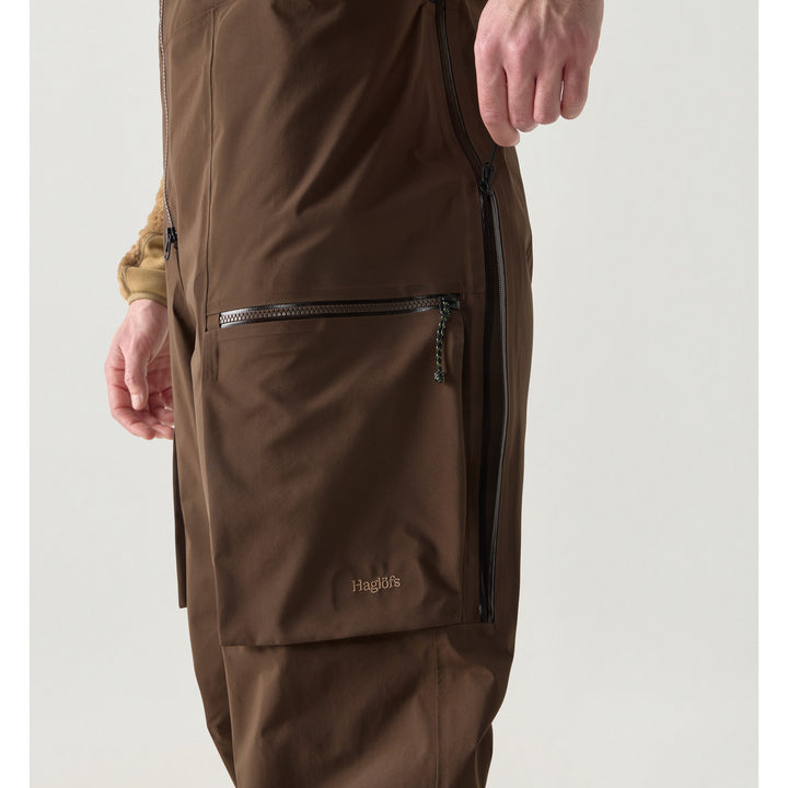 Haglöfs Vassi GORE-TEX Pro II Bibs - Men's Woodland Brown