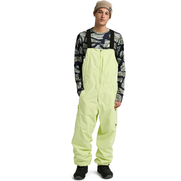 Burton Reserve 2L Relaxed Bibs - Men's Glow Yellow Green
