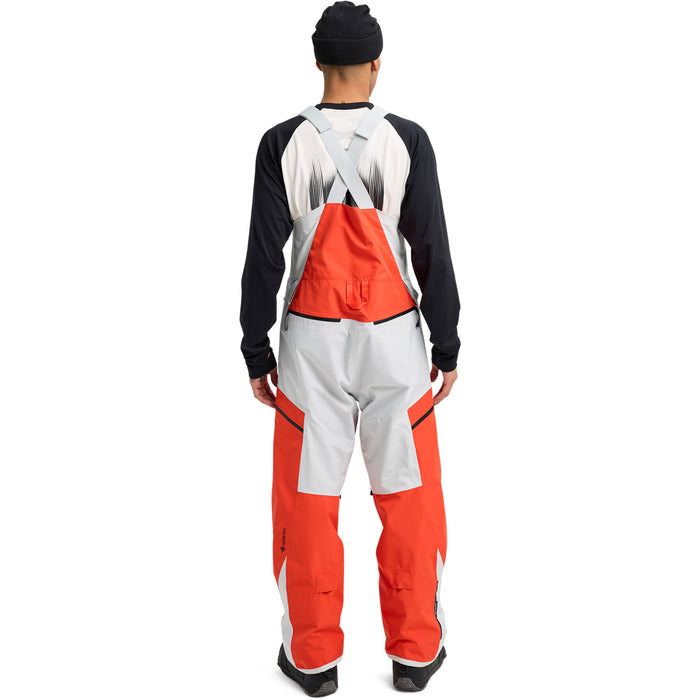 Burton Reserve GORE-TEX 2L Bib Pants - Men's Fiesta Red/Gray Cloud