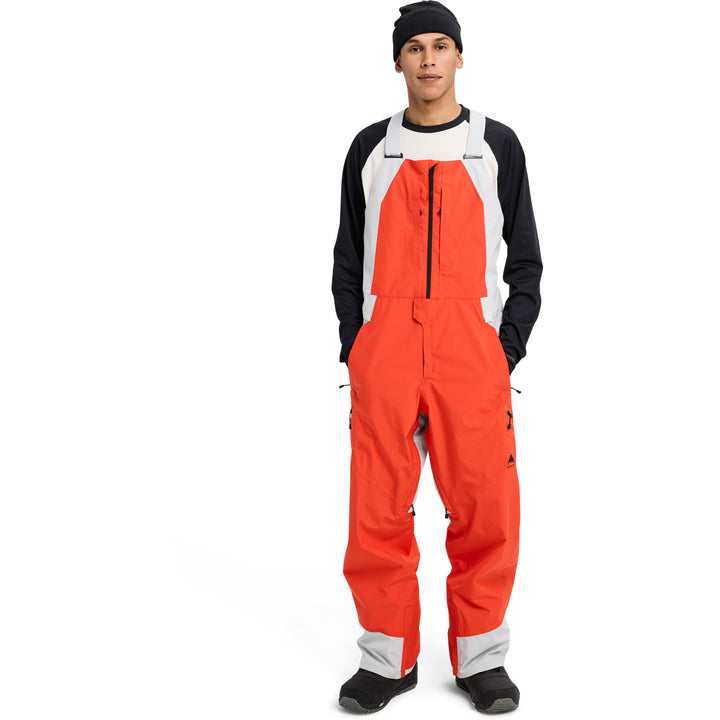 Burton Reserve GORE-TEX 2L Bib Pants - Men's Fiesta Red/Gray Cloud
