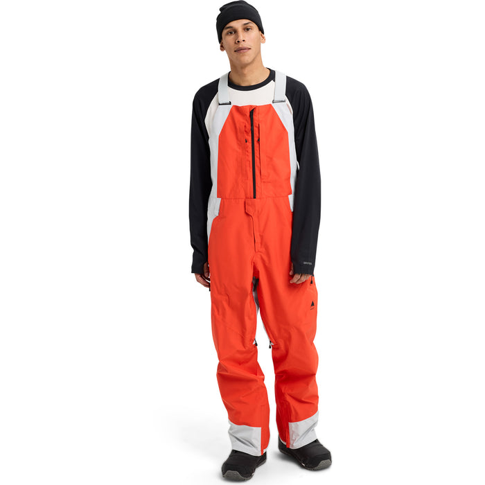 Burton Reserve GORE-TEX 2L Bib Pants - Men's Fiesta Red/Gray Cloud