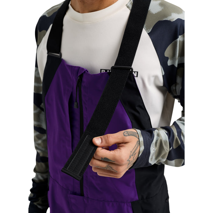 Burton Reserve GORE-TEX 2L Bib Pants - Men's Prism Violet/True Black