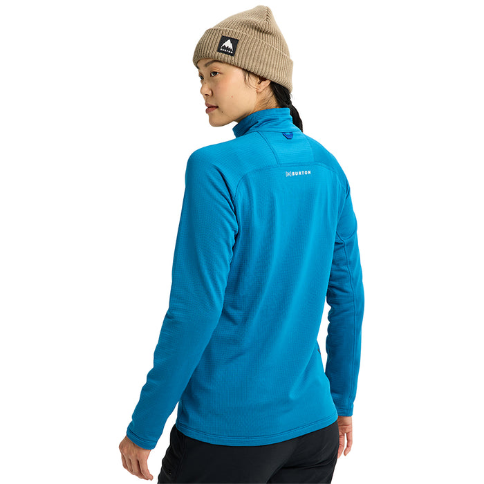 Burton [ak] Helium Grid Fleece Quarter Zip Top - Women's Blue Teal