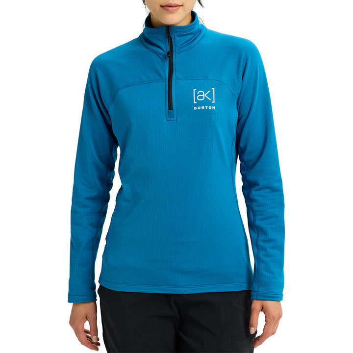 Burton [ak] Helium Grid Fleece Quarter Zip Top - Women's Blue Teal