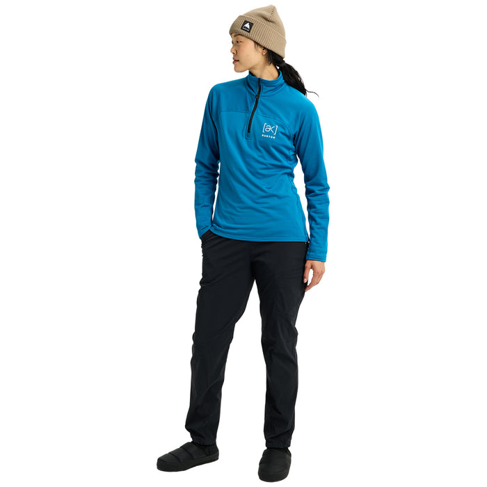 Burton [ak] Helium Grid Fleece Quarter Zip Top - Women's Blue Teal