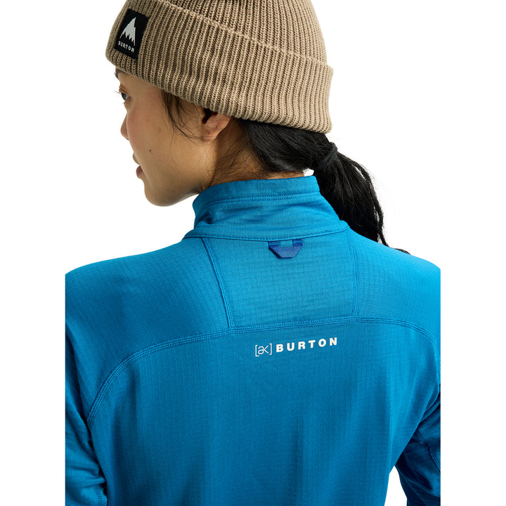 Burton [ak] Helium Grid Fleece Quarter Zip Top - Women's Blue Teal