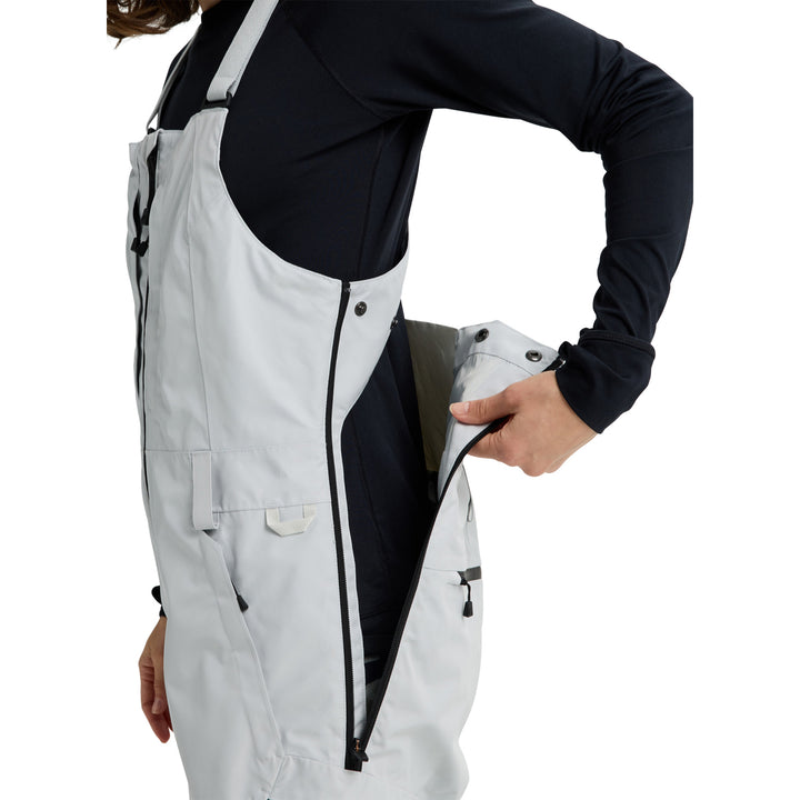Burton Reserve GORE-TEX 2L Bib Pants - Women's Gray Cloud