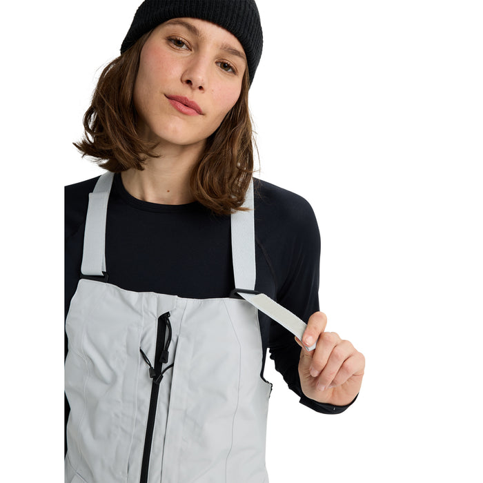 Burton Reserve GORE-TEX 2L Bib Pants - Women's Gray Cloud