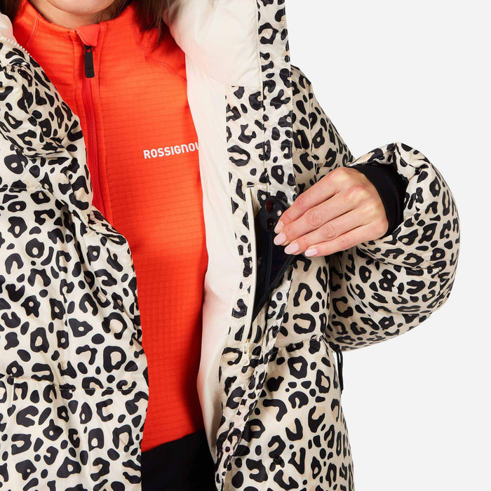 Rossignol Aretu Allover Down Jacket - Women's Natural Wild Leopard Print