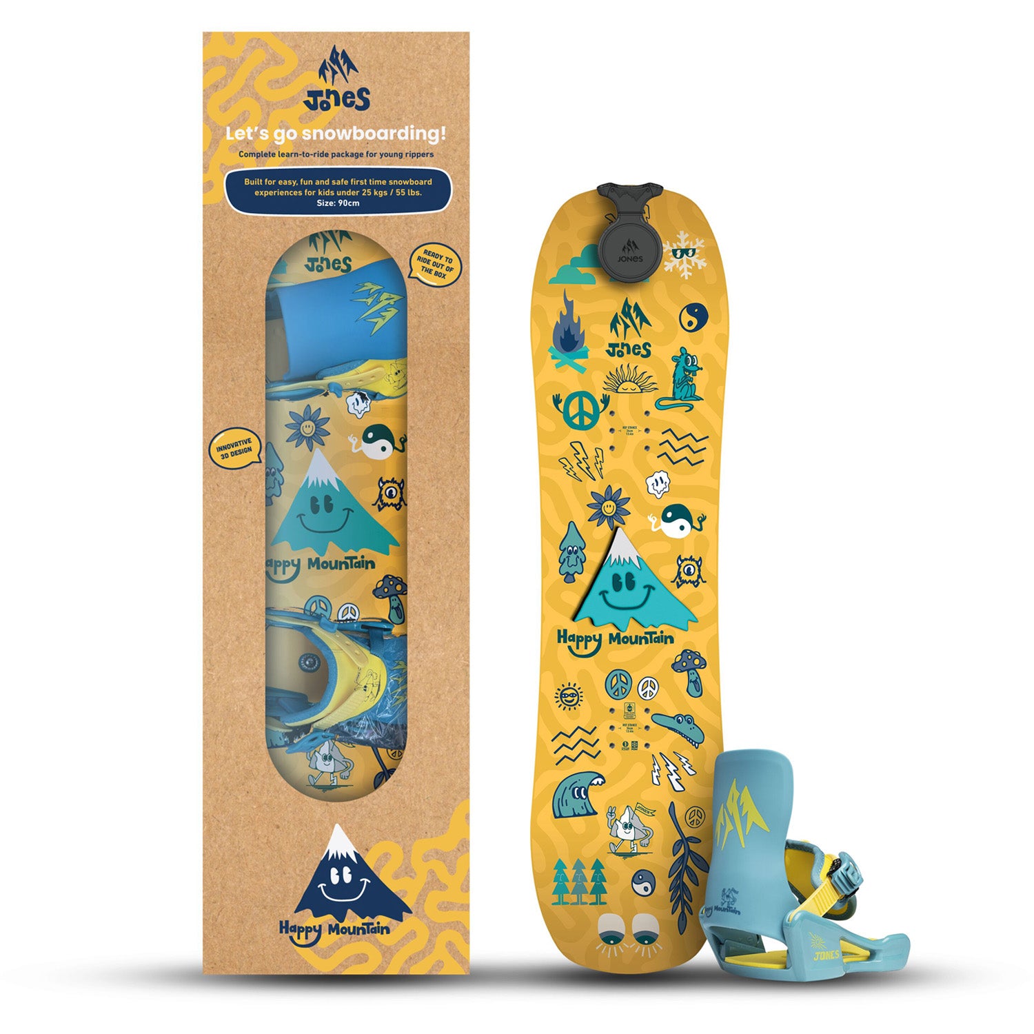 Jones Happy Mountain Snowboard Package - Kids' 2026 – evo