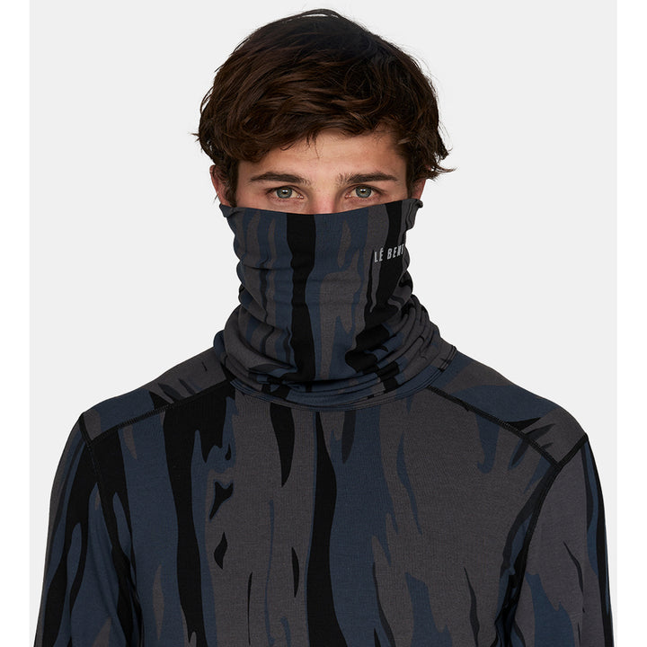 Le Bent Waffle Midweight Neck Gaitor Ombre Snow Gum
