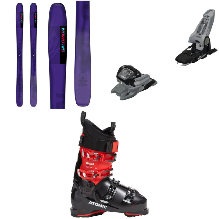 Salomon QST 98 Skis + Marker Griffon 13 ID Ski Bindings + Atomic Hawx Ultra 100 GW Ski Boots 2025