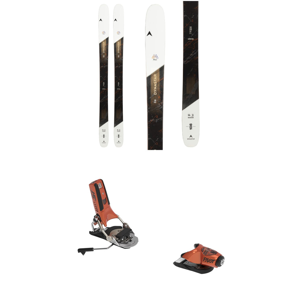 Dynastar M-Free 108 Skis + Look Pivot 2.0 15 GW Ski Bindings 2026