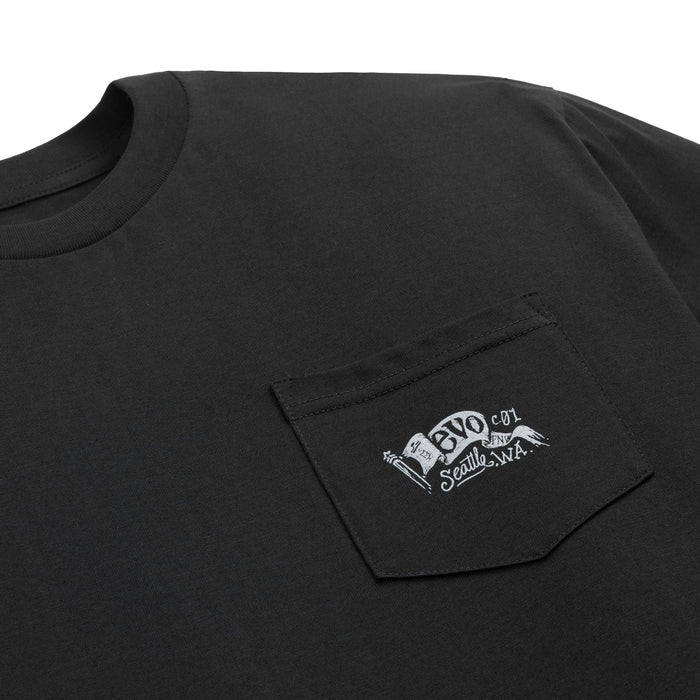 evo Seattle Service Pocket T-Shirt - Unisex Black-Seattle