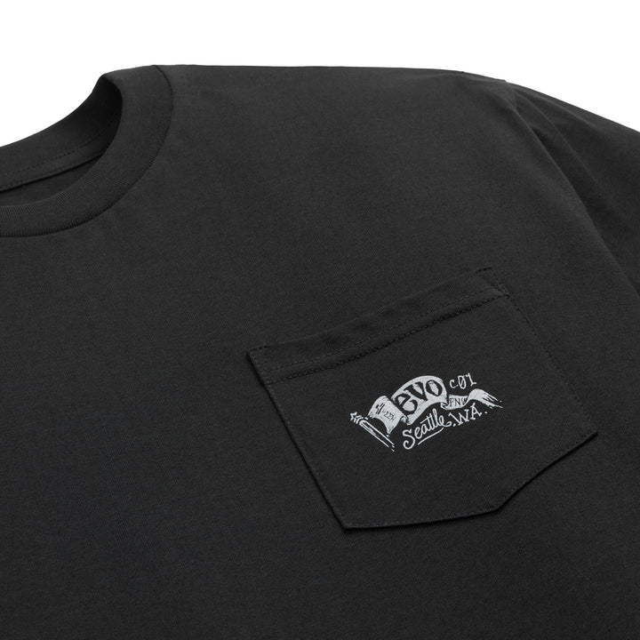 evo Seattle Service Pocket T-Shirt - Unisex Black-Seattle