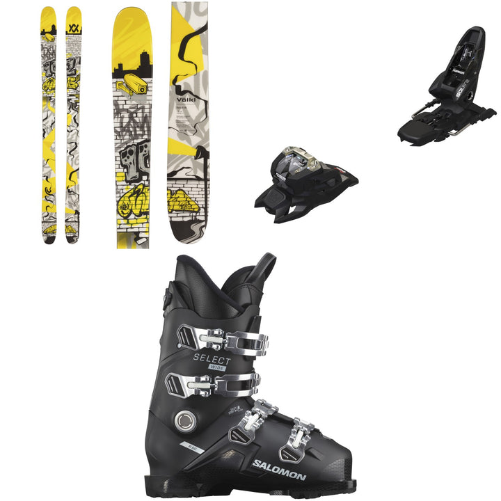 Völkl Revolt 96 Skis + Marker Squire 11 Ski Bindings + Salomon Select Wide R 60 GW Ski Boots