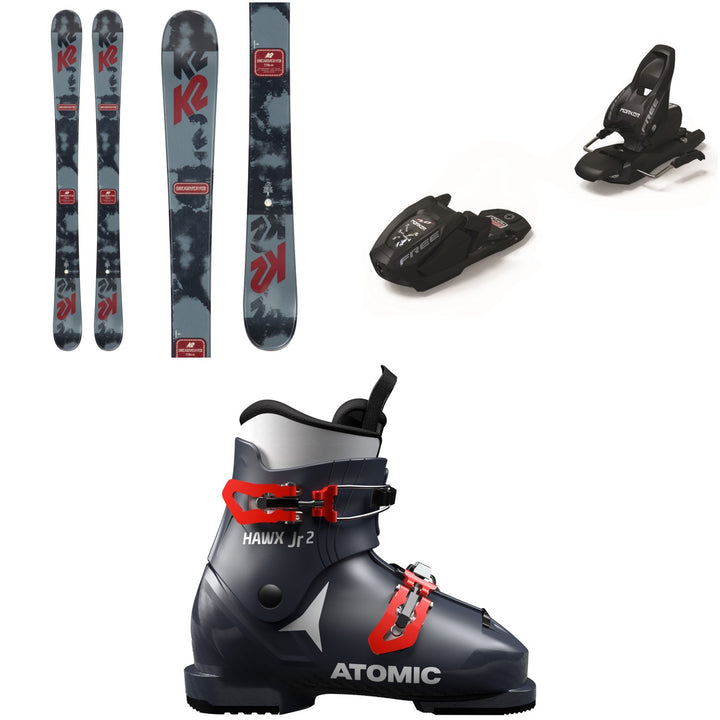 K2 Dreamweaver Skis + Marker Free 7 Ski Bindings + Atomic Hawx Jr 2 Ski Boots - Kids'