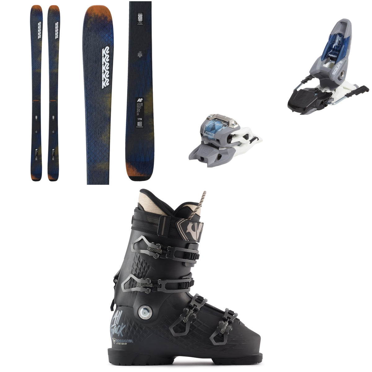 K2 Mindbender 90 C Skis + Marker Squire 11 Ski Bindings + Rossignol Alltrack Pro 100 MV Ski Boots