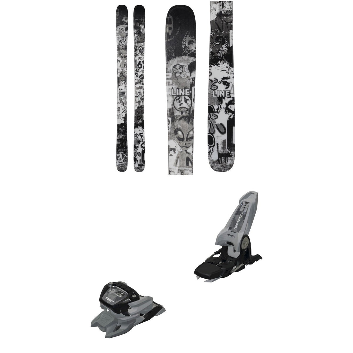 Line Skis Chronic 101 Skis + Marker Griffon 13 ID Ski Bindings