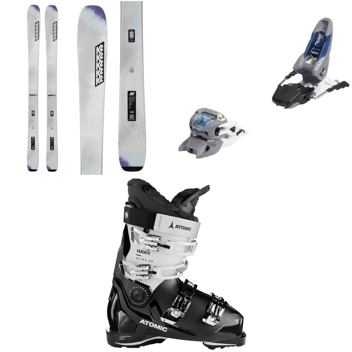 K2 Mindbender 90 C W Skis + Marker Squire 11 Ski Bindings + Atomic Hawx Ultra 85 GW Ski Boots - Women's
