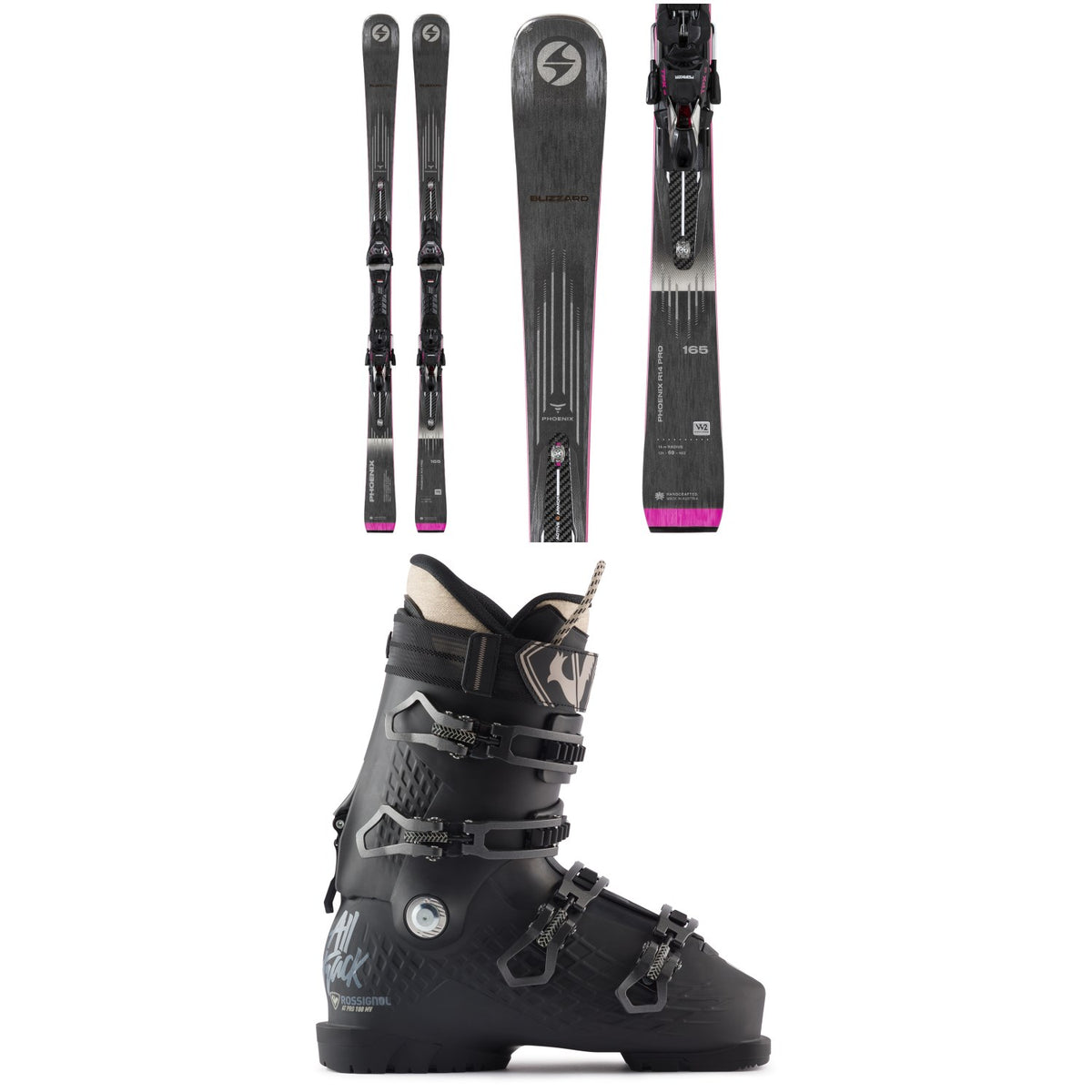 Blizzard Phoenix R14 Skis + TPX 12 Demo Bindings + Rossignol Alltrack Pro 100 MV Ski Boots