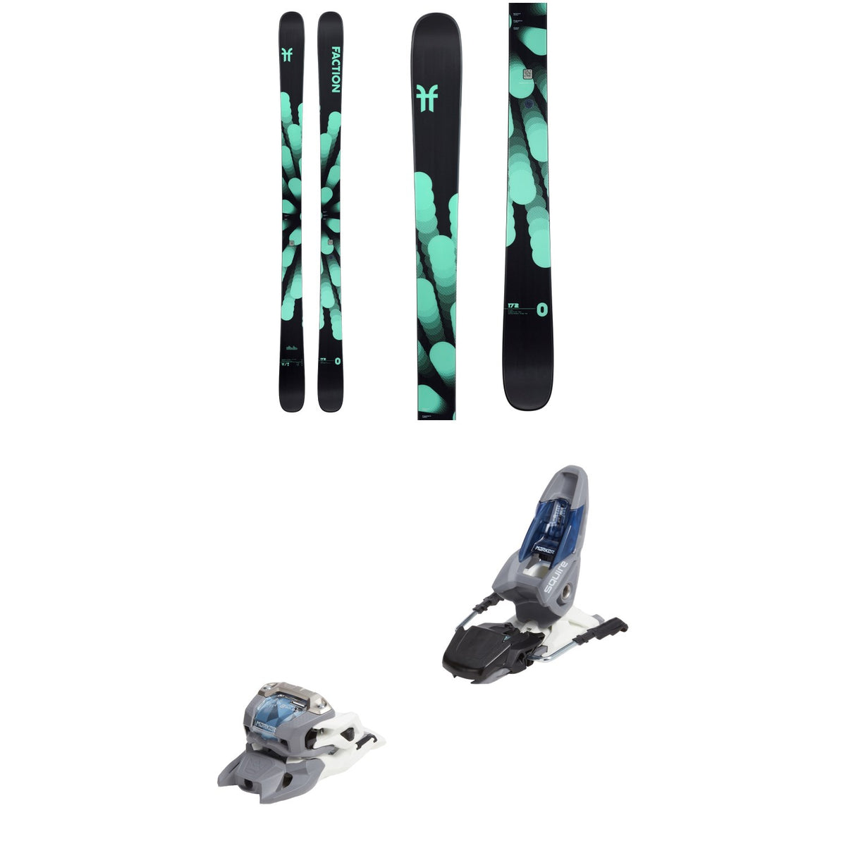 Faction Studio 0 Skis + Marker Squire 11 Ski Bindings