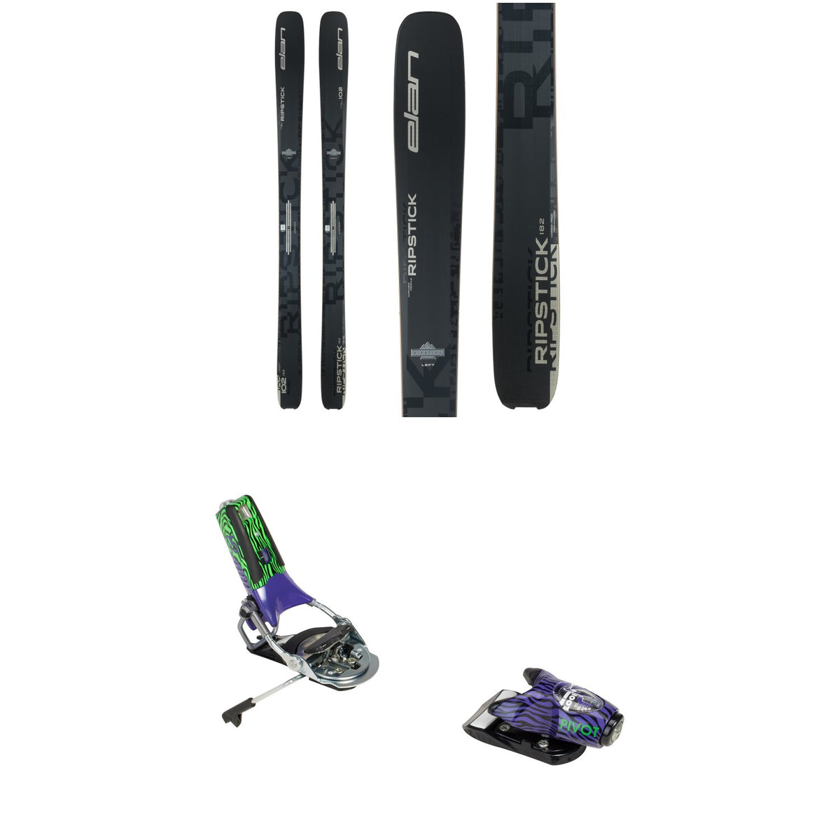 Elan Ripstick 102 Black Edition Skis + Look x evo Pivot 2.0 15 GW Ski Bindings 2026