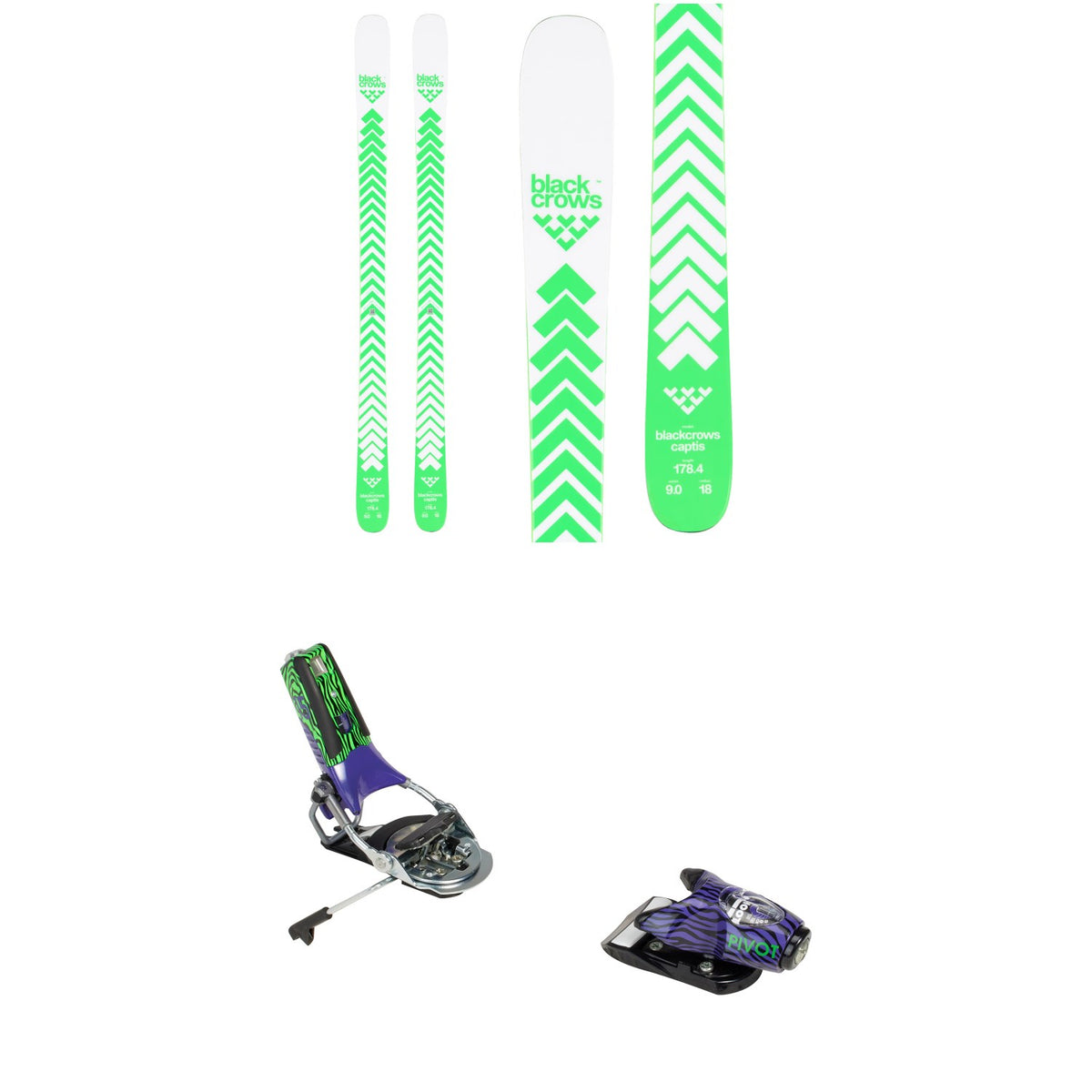 Black Crows Captis Skis + Look x evo Pivot 2.0 15 GW Ski Bindings 2026