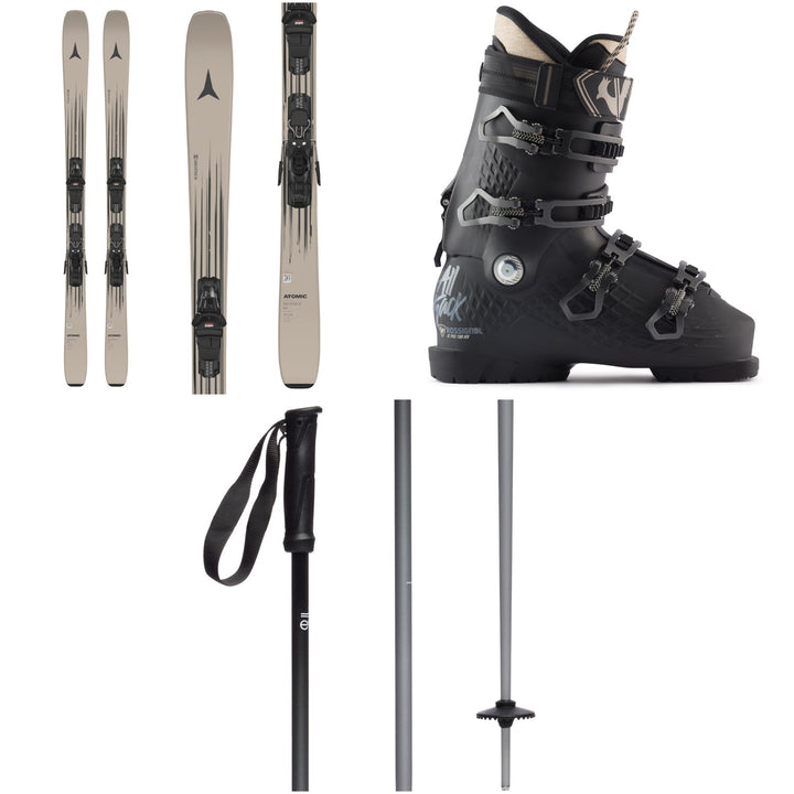 Atomic Maverick 84 Skis + M10 GW Bindings + Rossignol Alltrack Pro 100 MV Ski Boots + evo Merge Ski Poles