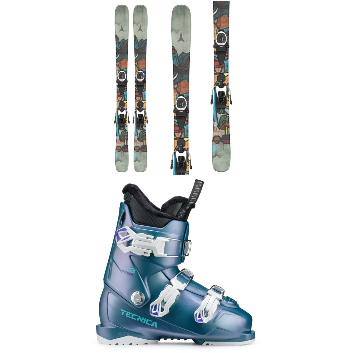 Atomic Bent Jr Skis + L6 GW Ski Bindings + Tecnica JT Pearl 3 Ski Boots - Kids' 2026