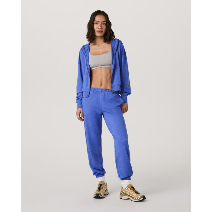 Vuori Halo Modern Full Zip Hoodie - Women's Bright Iris Heather