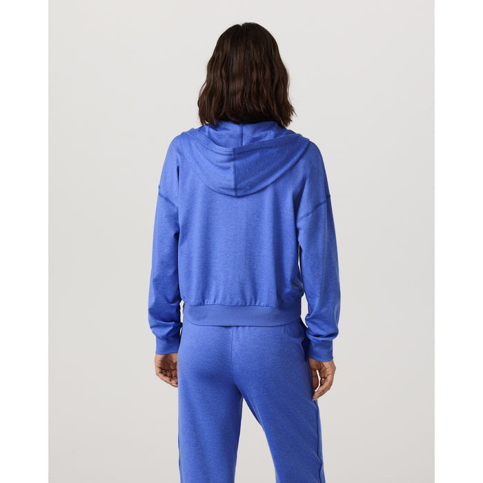 Vuori Halo Modern Full Zip Hoodie - Women's Bright Iris Heather