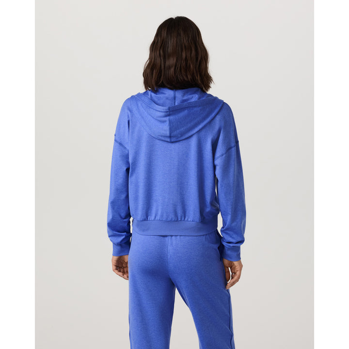 Vuori Halo Modern Full Zip Hoodie - Women's Bright Iris Heather