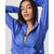 Vuori Halo Modern Full Zip Hoodie - Women's Bright Iris Heather