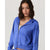 Vuori Halo Modern Full Zip Hoodie - Women's Bright Iris Heather