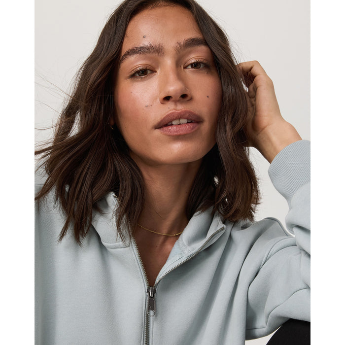Vuori Restore Oversized Half Zip Hoodie - Women's Blue Haze