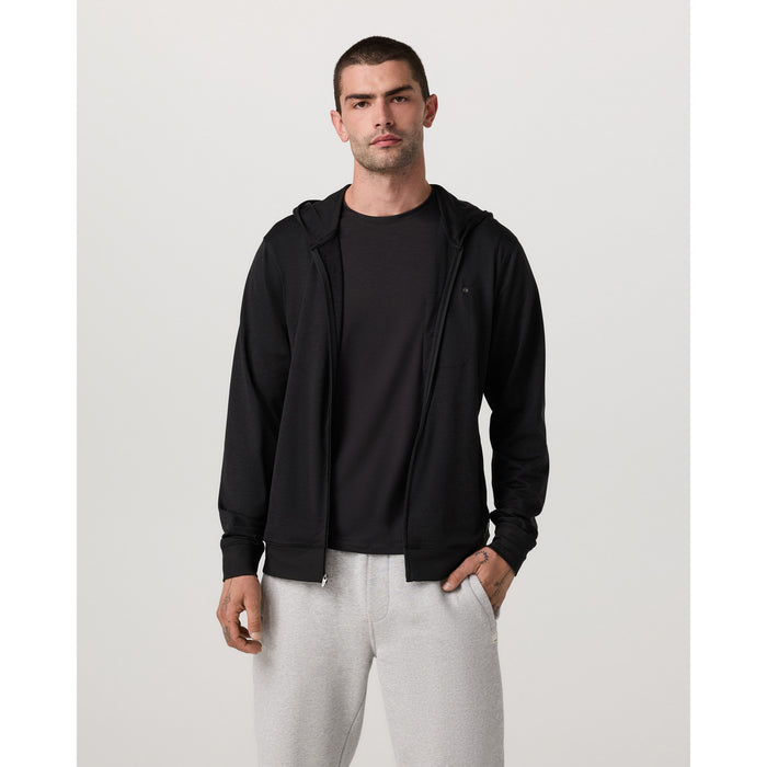 Vuori Ponto Full Zip Hoodie - Men's Black Heather