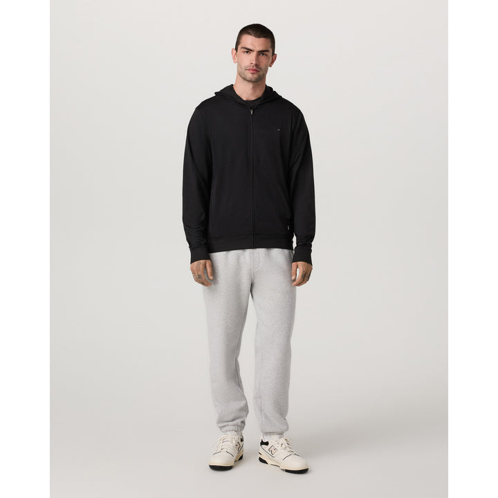 Vuori Ponto Full Zip Hoodie - Men's Black Heather