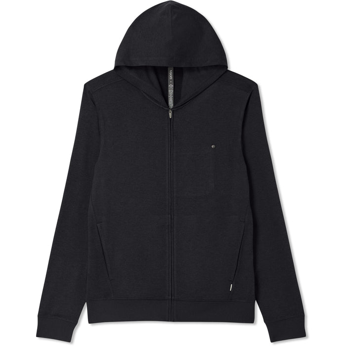 Vuori Ponto Full Zip Hoodie - Men's Black Heather